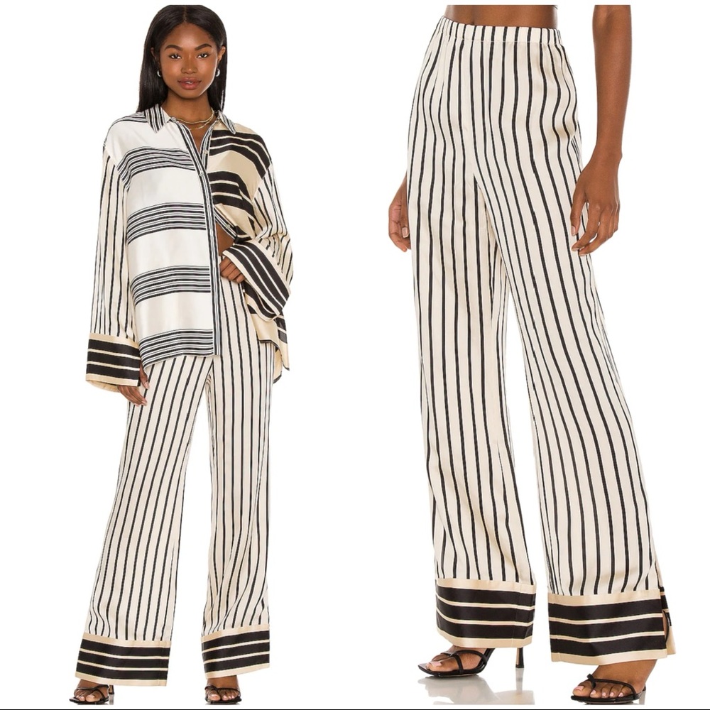 NWT $218 L'ACADEMIE SILKY ROSIE SLACKS REFORMATION JACQUEMUS CULT GAIA MAJORELLE